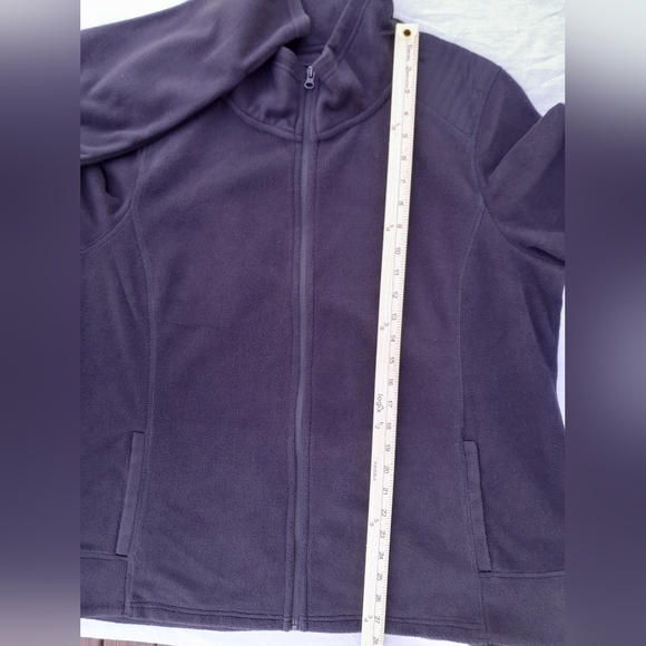 - Mta Sports Plush Micro Fleece Zip Up Mock Neck Jacket with Thumb holes 2X - Picture 5 of 15